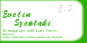 evelin szeplaki business card